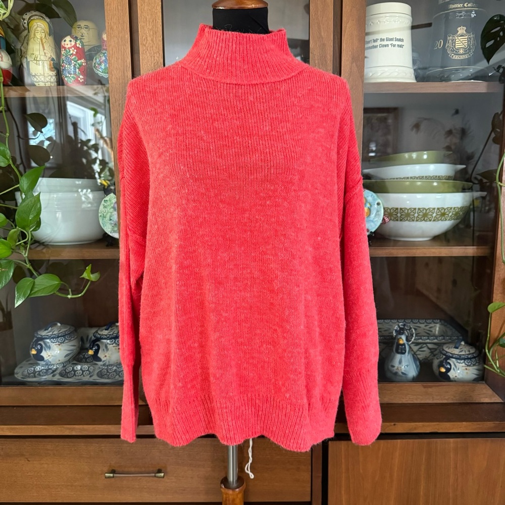 NWT La Miel Watermelon Mockneck Sweater